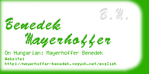 benedek mayerhoffer business card